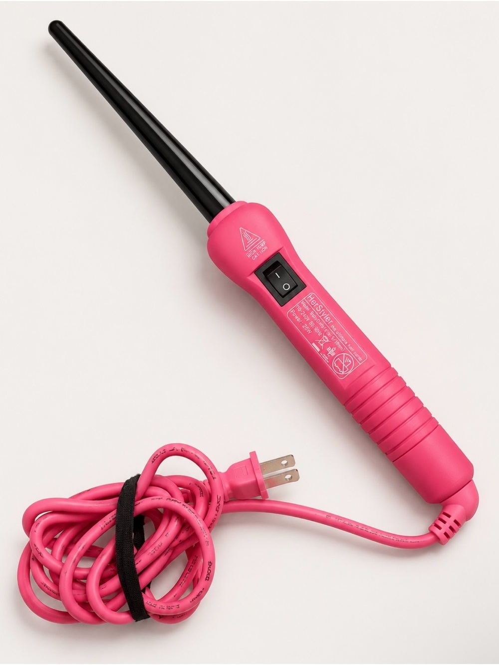 HerStyler Baby Curls Pink Curling Wand 9/18mm Hair Curler